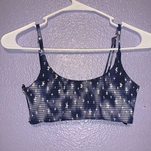 Cyn & Luca blue star print bikini swimsuit top